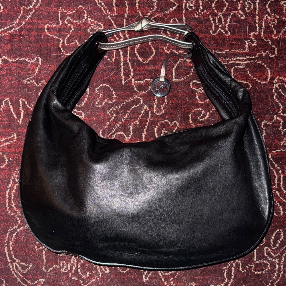 Stunning Couture Donald J. Pliner Classic Black Hobo Bag - Picture 5 of 9